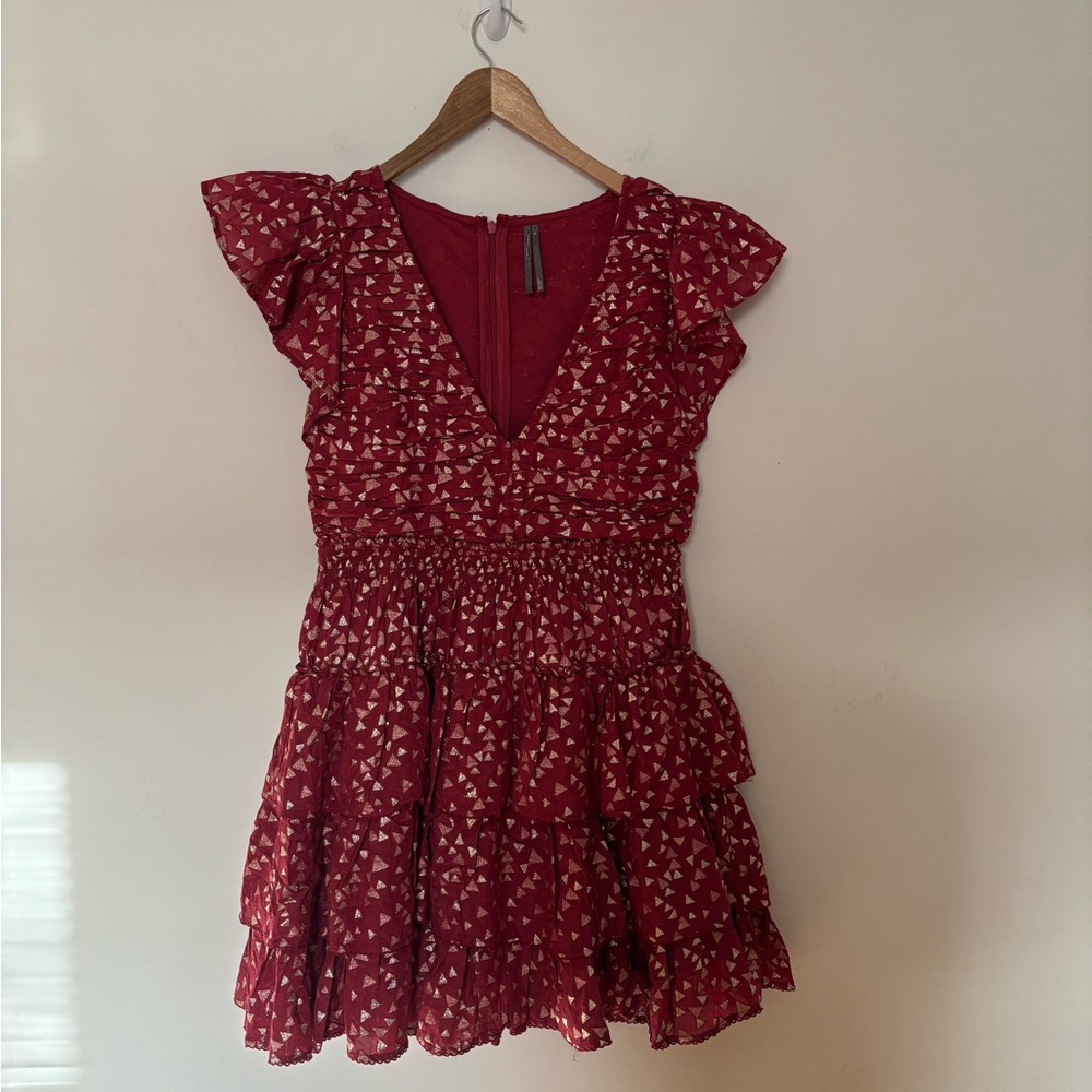 Anthropologie Short-Sleeve Ruffled Mini Dress - Picture 4 of 6
